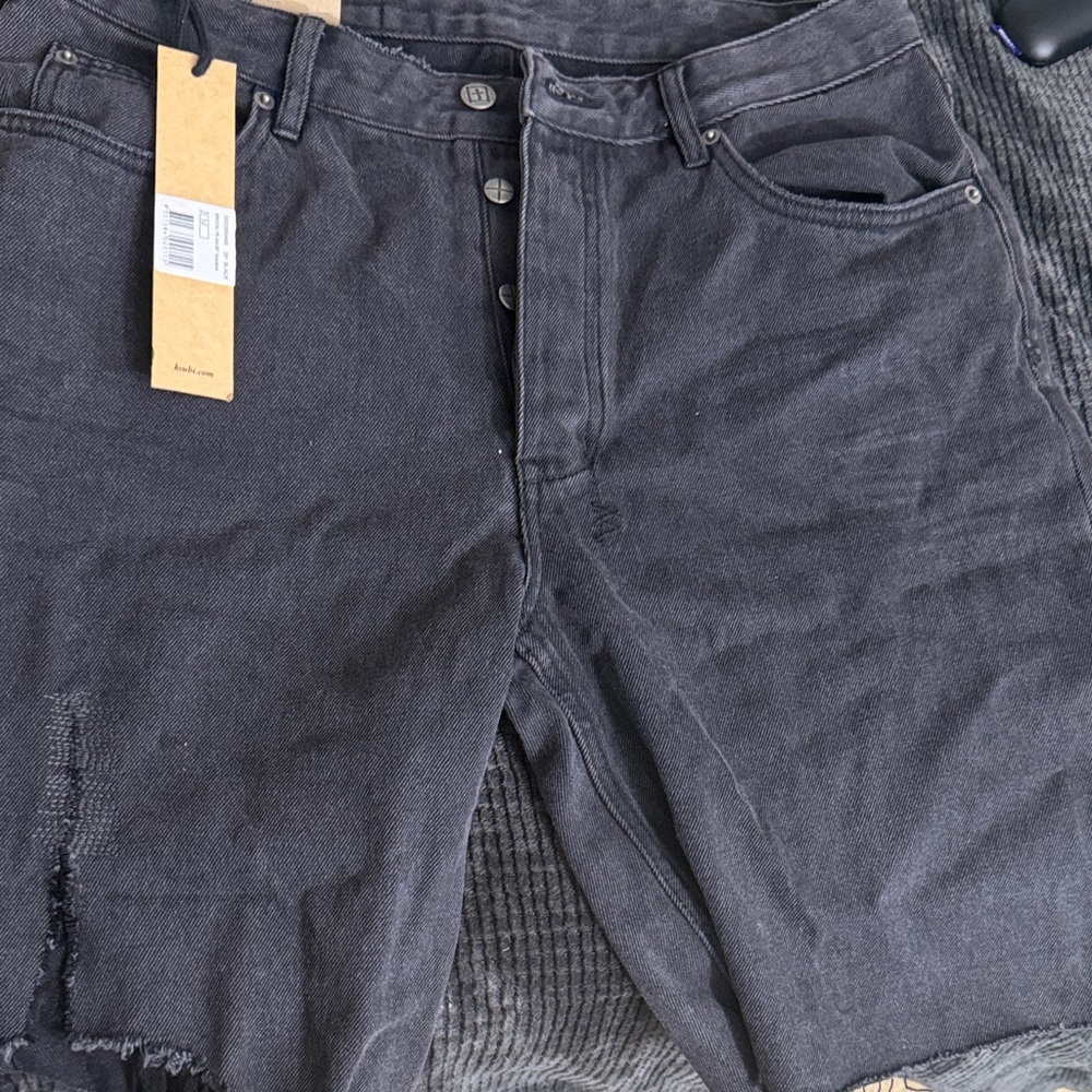Ksubi Charcoal Jean Shorts for Men